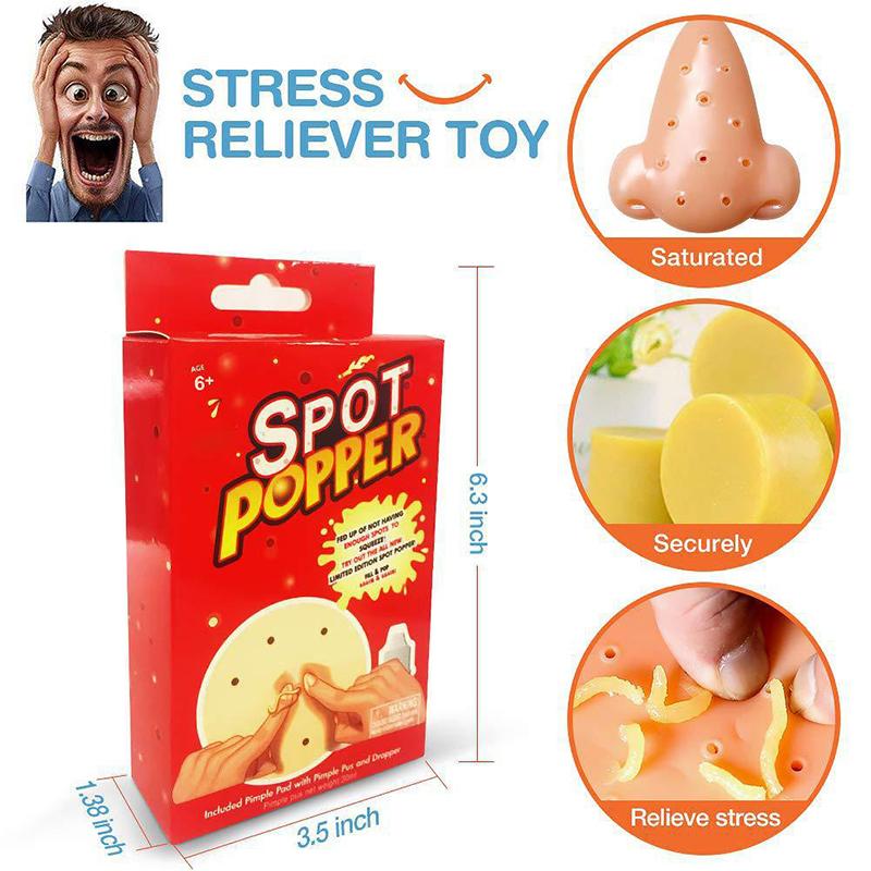 Lustiges Pickel-Ausdrück-Stressabbau-Quetschspielzeug Silikon Neuheit Nase Reatic Scherzartikel Wiederverwendbar Niedriger Rückprall Fidgets Spielzeug