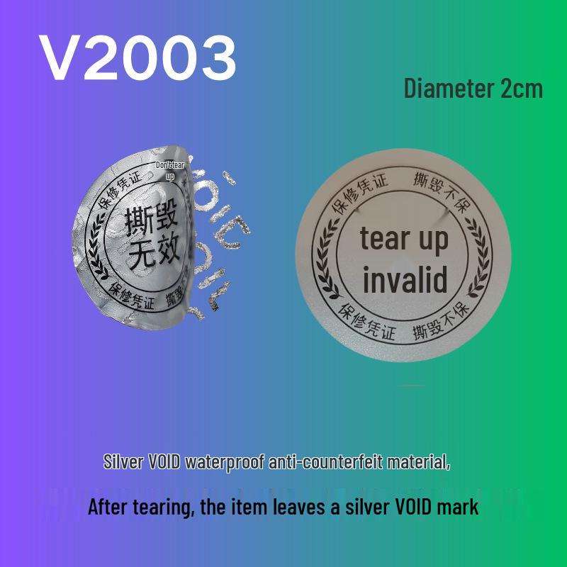 VOID Anti-Counterfeit Tamper-Evident Self-Adhesive Seal Sticker, Long Strip, Disposable