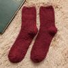 Men Socks Solid Color Thickened Winter Autumn Anti-friction Warm Soft Floor Socks for Home