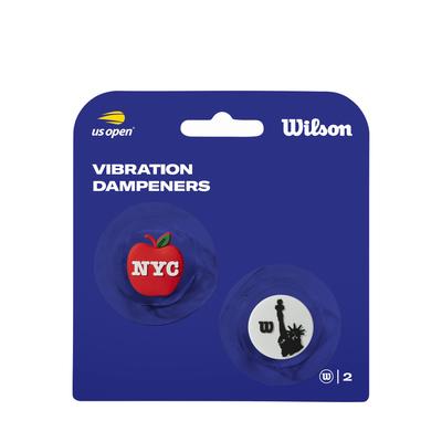 Wilson Tennisschläger Vibrationsdämpfer US OPEN DAMPENERS 2er-Pack x WR8412201001 (rot schwarz)