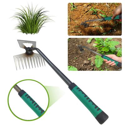 Weeding Artifact Uprooting Garden Weeding Tool with Non-Slip Handle Rustproof High Strength Efficient Weed Puller Hand Tool