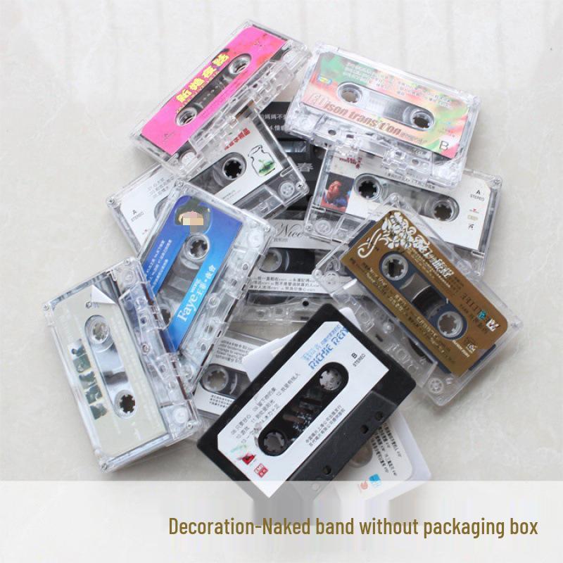 Retro Dekoracja Ścienna z Kasetami Magnetofonowymi do Tła Restauracji i Barów
