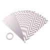 Colorful Triangle Bunting Flags With Metallic Accents Chevron Patterns For Birthday Wedding Baby Shower Decor