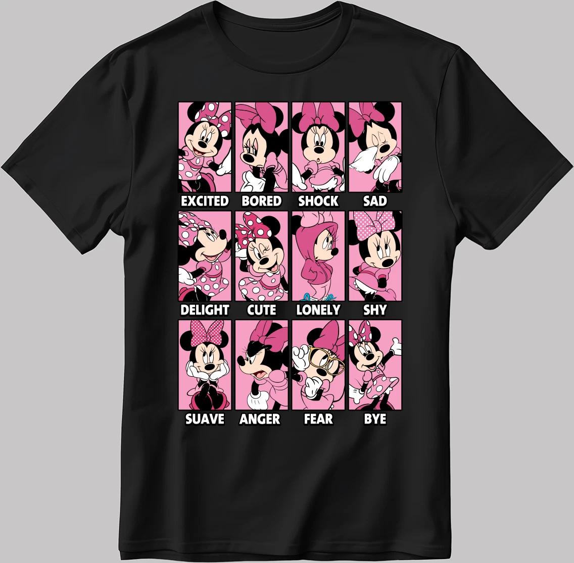 Minnie Mouse Disney Moods Short Sleeve W/B Men / Women T Shirt C545 4XL