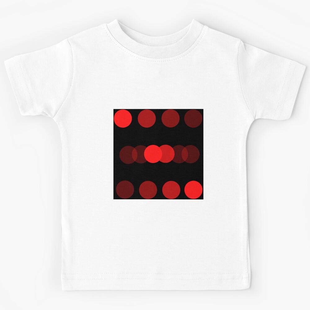 Abstract Pattern With Red color on Black Background- Kids T-Shirt 120