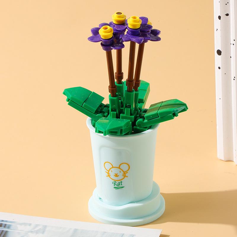 

Совместимый с LEGO Букет «Бонсай Роза» Конструктор для детей - Декоративное украшение и подарок