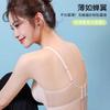Langsha Underwear Women's Summer Thin Ice Silk Breathable and Seamless Small Breasts Gather Bras Without Steel Rings