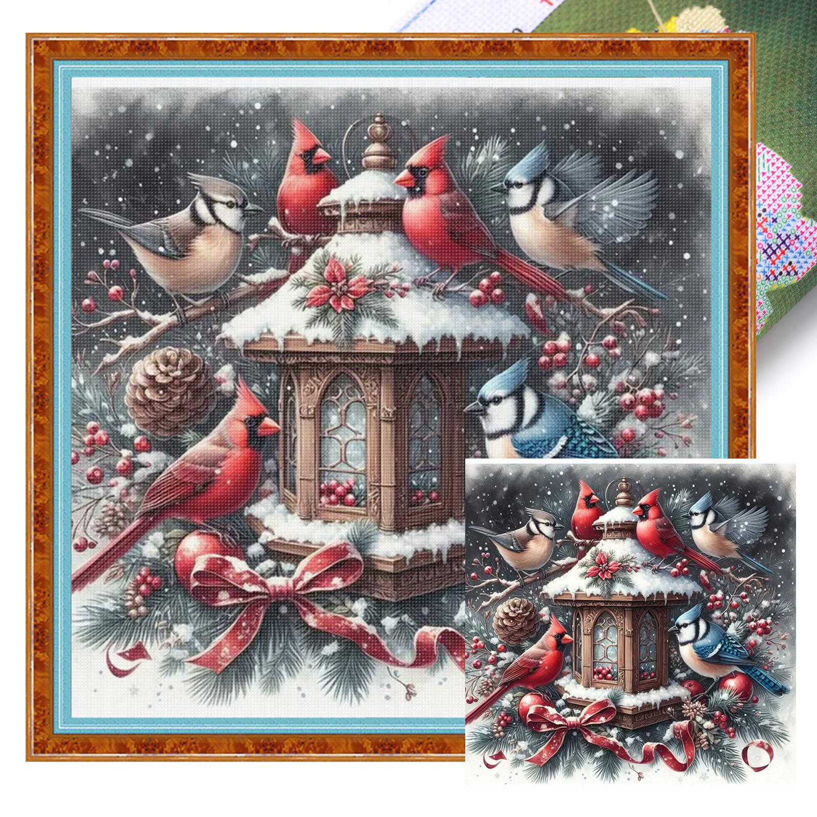 

Набір для вишивки хрестиком «Різдвяний будиночок» 45x45 см DIY 11CT Набір для рукоділля