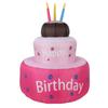 Inflatable Happy Birthday Cake with Candle IP44 Waterproof Birthday Blow Up Yard Decoration with