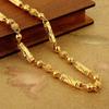 Men's Electroplated 18K Gold Necklace Hexagonal Buddha Bamboo Chain Exquisite Jewelry Clavicle Necklace Birthday Gift