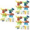 Brinquedos de Dinossauro Para Crianças Conjunto de Montar Desmontável Com Furadeira Elétrica e Caixa de Armazenamento