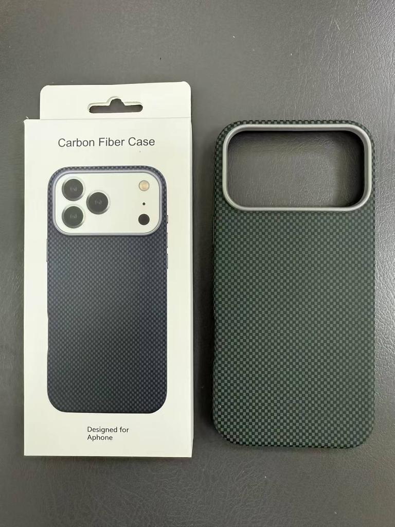 Offizielle Kevlar-Kohlefaser-Textur-Hülle mit Box für IPhone17 Pro Max 17 Pro 17 Air 17 für Magsafe Wireless Charging Cover