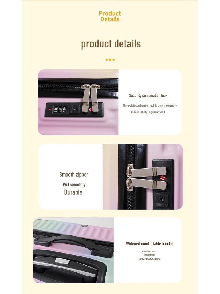 20-Inch Multifunctional Fashion Trolley Suitcase with Universal Wheels