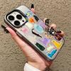 Creative Art Color Cats Laser Phone Case For iPhone 14 13 12 Mini 11 Pro Max 15 16 Pro Max Plus Shockproof Protective Back Cover