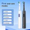 Rechargeable Couple's Electric Toothbrush with Soft Bristle Round Head & Rotating Action