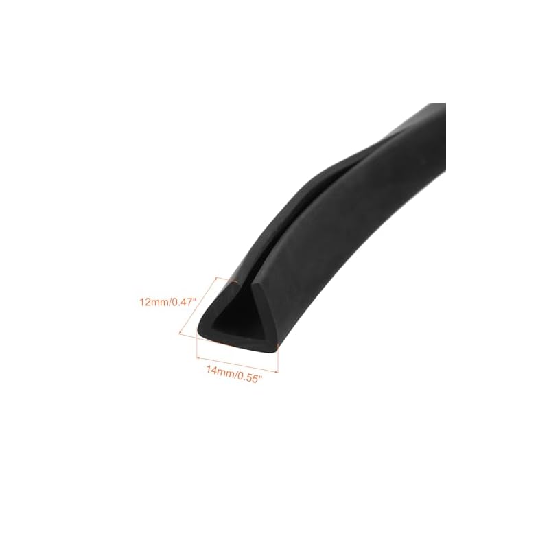 uxcell Corner Guard Corner Cushion U-shaped Edge Banding Flat Angle Approx. 2M Length Fits Edge Thickness 9.5mm-10mm Width 14mm Height 12mm Rubber