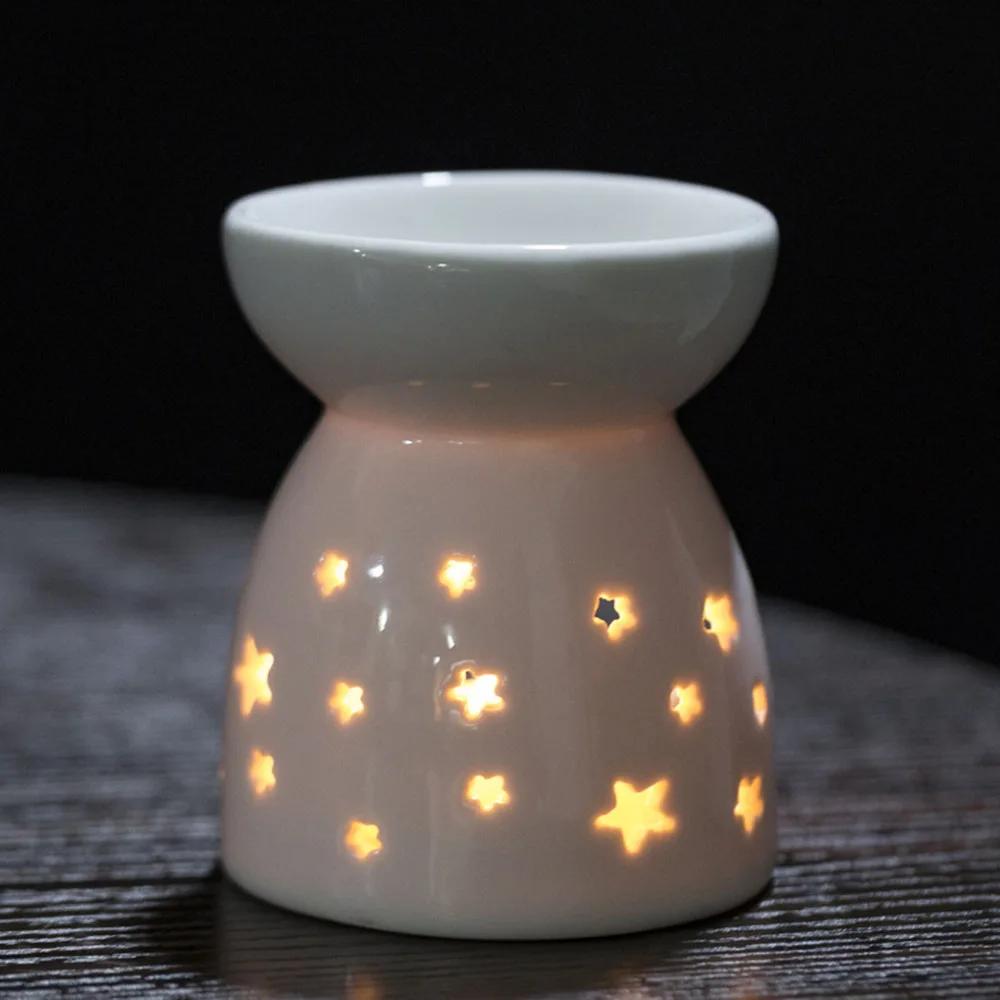Cadou de Ziua Îndrăgostiților Arzător Ceară Topită Încălzitor Lumânare Difuzor Ceramic Alb Consumabile Petrecere Crăciun Aromaterapie Ulei Esențial