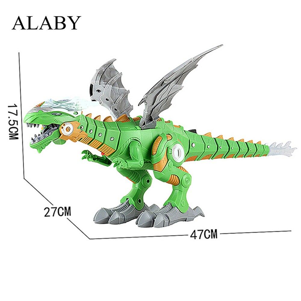 Intelligent Dinosaur Model Alaby Electric Mechanical Spray Dinosaur Electric Toy Children Hobby Toys Cartoon Electronic Walking