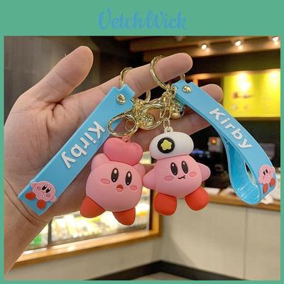 Cute Star Kirby Dripping Glue Keychain Car Backpack Cartoon Figure Bag Pendant Key Ring Lovely Pvc Material