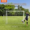 Soccer Rebound Trainer, 8x6FT Iron Soccer Training Equipment, Sports Football Rebounder Wall with Double-Sided Rebounding Net & Goal, Perfect for