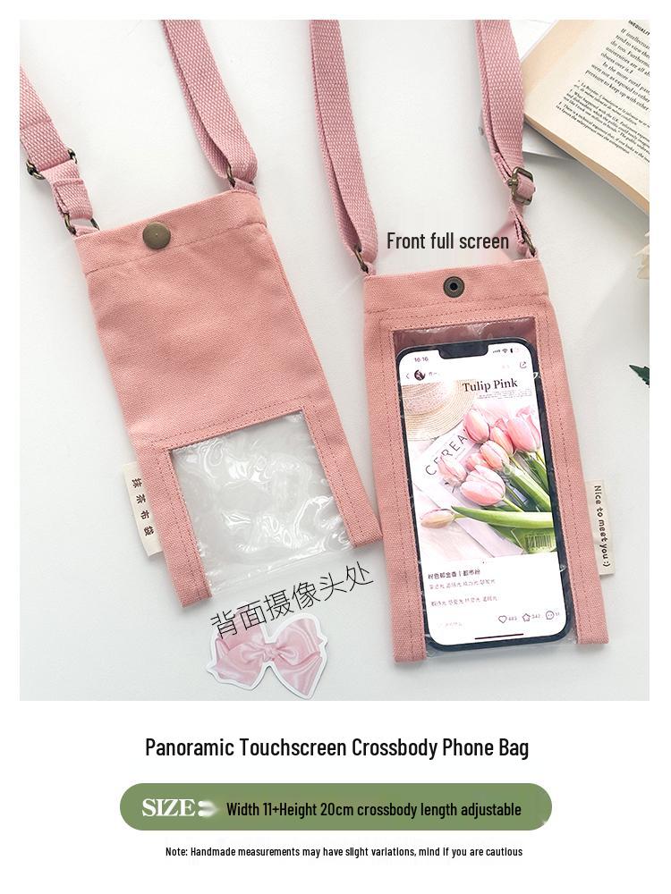 Sommerreise Touchscreen Umhänge-Handytasche - Mini Hänge-Halsbeutel