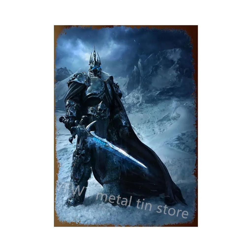 Modern World of Warcraft Game Metal Tin Sign Poster Wall Art Bedroom Studio Home Wall Decoration Cuadros