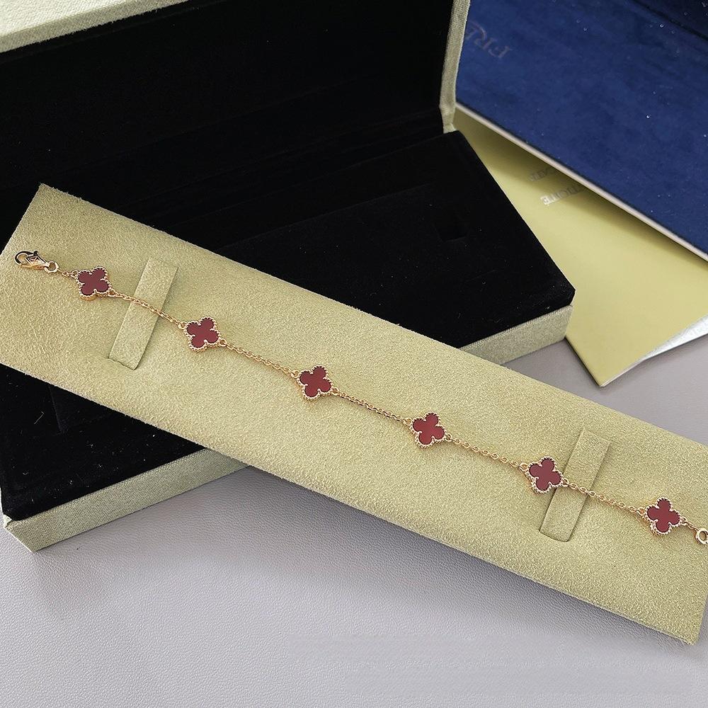 Four-leaf Clover Mini Six-flower Bracelet Classy Luxury Women's Bracelet