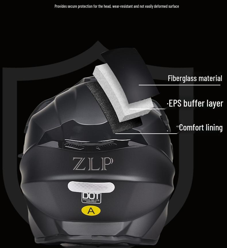 A-Class Unisex Motorcycle Helmet: Double Visor Full Face for Touring & Off-Road Use