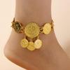 Coin Shape Ankle Bracelet with Adjustable Length Fashion Jewelry Ankle Ornament Alloy Texture Suitable for Any Occasion