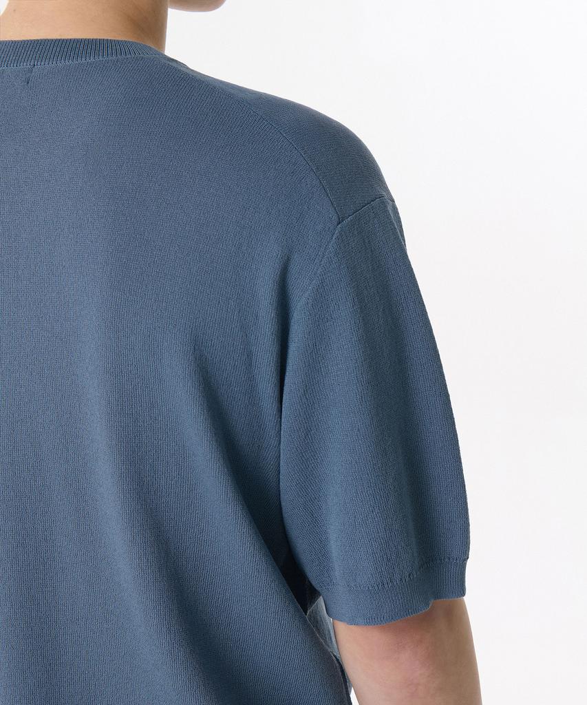Musinsa Standard Cool Touch Crew Neck Short Sleeve Knit [Blue Gray]