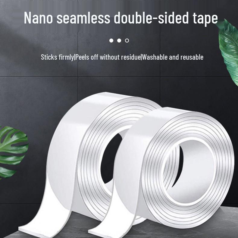 

Nano Double-Sided High Viscosity Waterproof Adhesive Tape for Wall and Car Use 1cm x 1m прозрачный