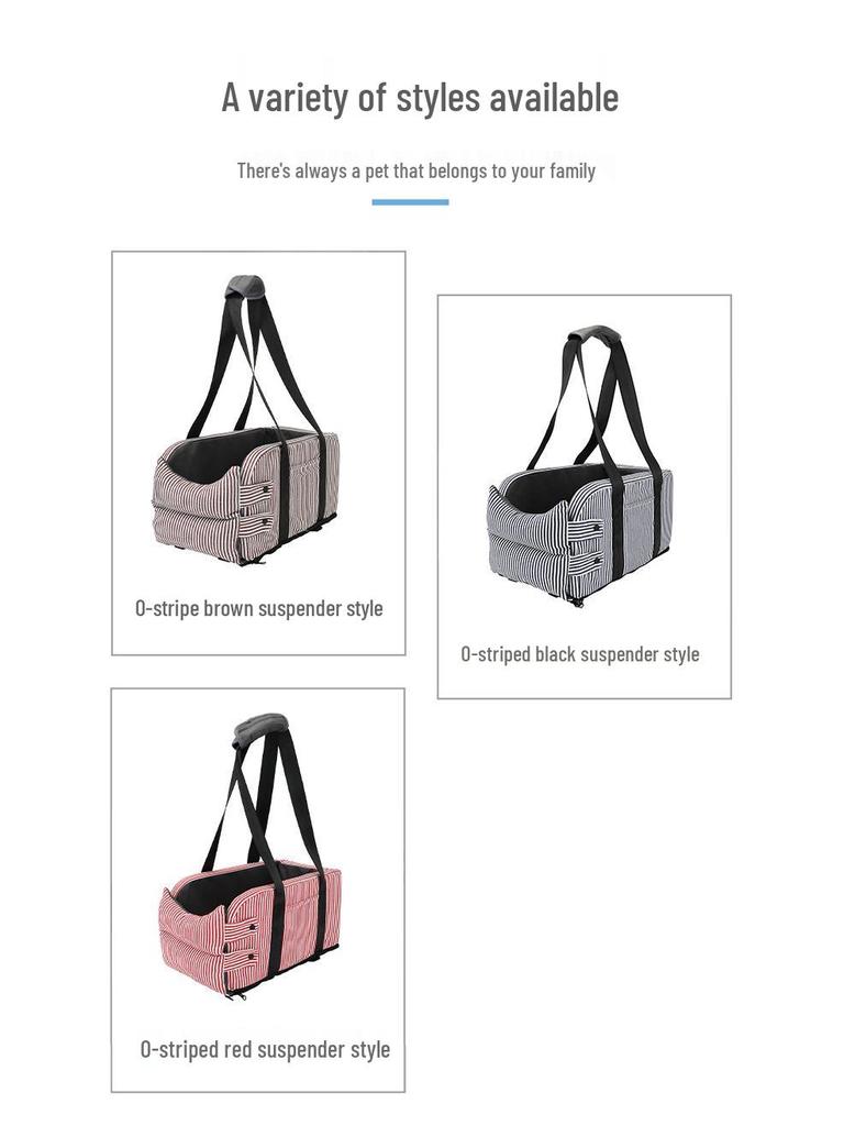 Portable Pet Safety Car Seat & Bed for Dogs and Cats