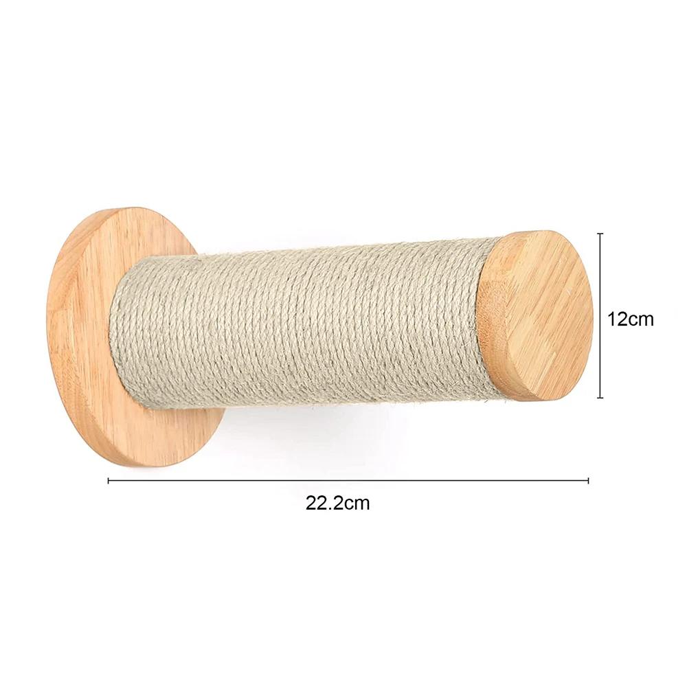 Cat Climbing Wall Mounted Hammock Scratching Post for Cat Wooden Furniture Ladder Steps Cats Sleeping and Playing