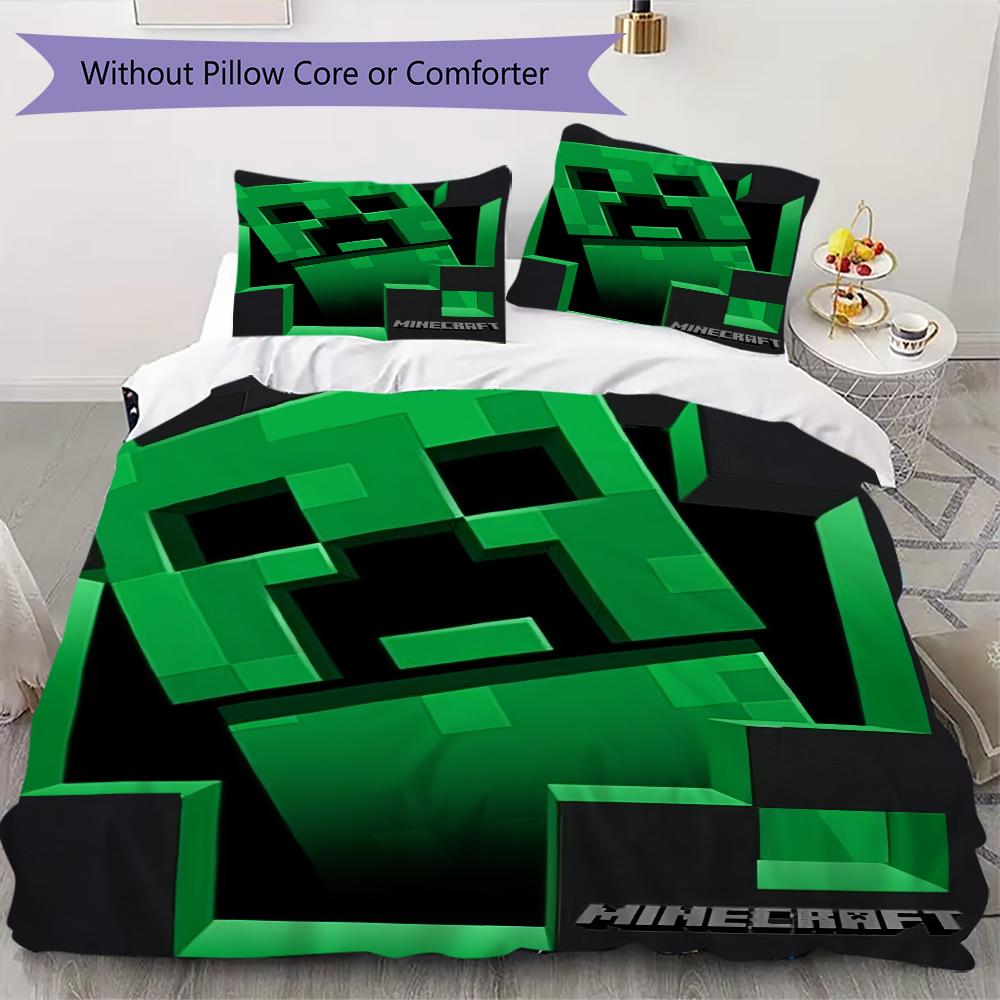 Steve Alex'S Epic Minecraft Adventure Bedding Without Core 1 Duvet Cover 2 Pillowcase Without Core Christmas Birthday Gift