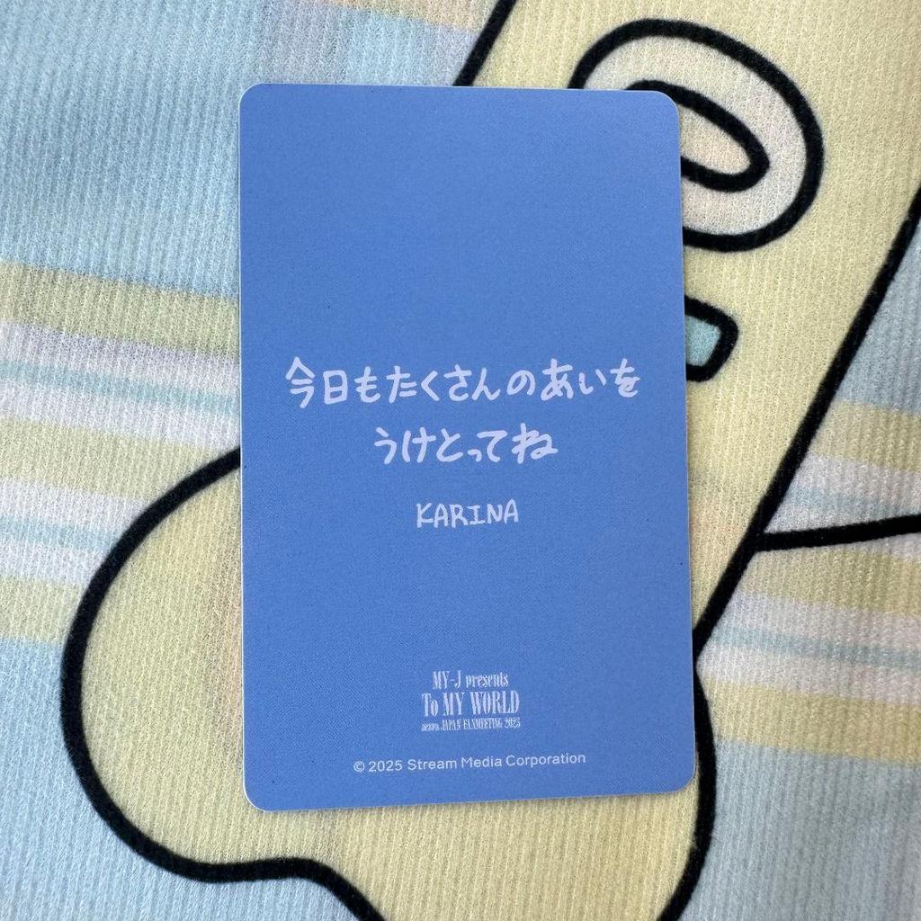 [USED] Aespa 6000 Yen Bonus Fan Meeting Karina Venue Limited Trading Card