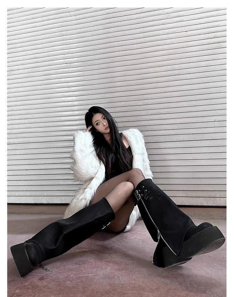 Sweet and Cool Babes, But Knee Boots, Children's Spring and Autumn Models 2025 New Long Boots, Small Pants, Thick-soled Boots, Tall Boots.