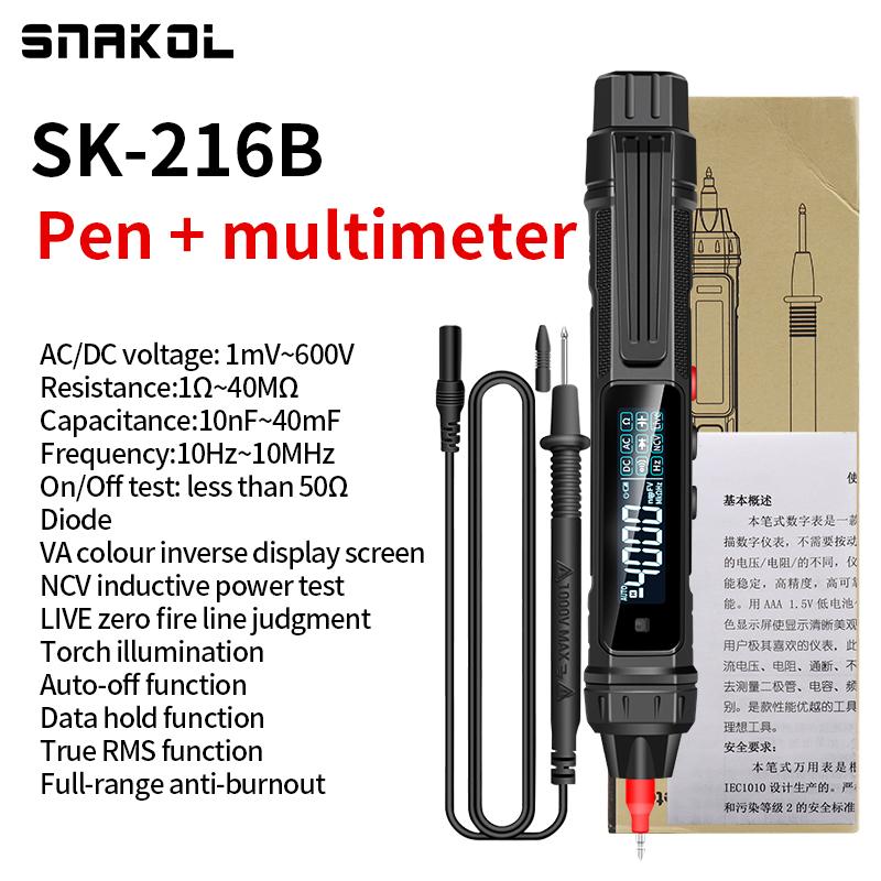 

Smart Digital Multimeter 4000 Counts Non Contact High Precision Voltage Detector Pen Auto Range Capacitance OHm NCV Tester