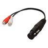 XLR Female To 2 RCA Female Y Splitter Cable 3pin Dual RCA To 1 XLR Female To Female Cable for Microphone Mixer Amplifier