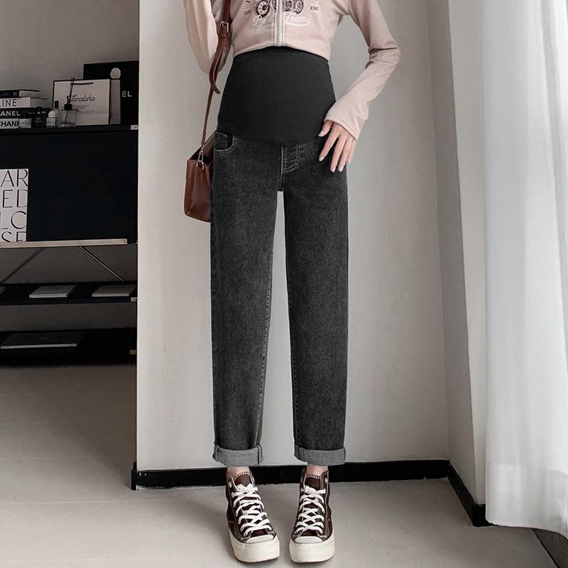 

Maternity High Elasticity Denim Jeans, M-3XL, Loose Fit, Slightly Baggy Nine-point Style M