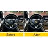 WVQ5   52/57mm Car Logo for Mercedes Benz W124 W176  A B C D M S R G Class GLA GLB W204 W212 GLK Steering Wheel Center Emblem Sticker
