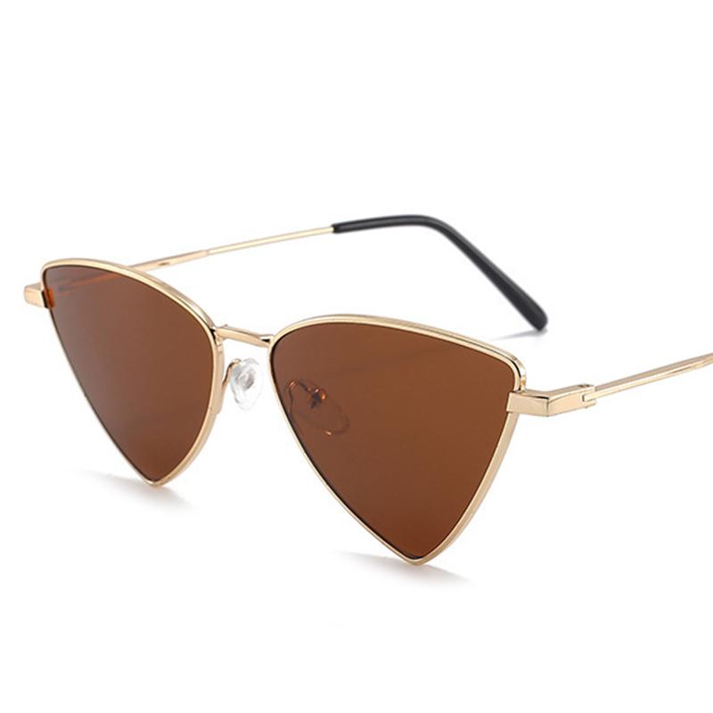 Fashion Metal Triangle Sunglasses Hip Hop Cyberpunk Stylish Irregular Small Frame Sun glasses Women Travel Cool Eyewear