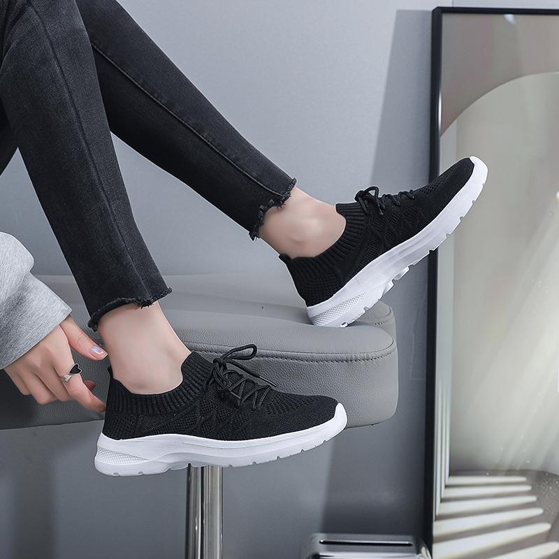 Fashion White Ultra Light Plus Size 43 Women Sneaker Mesh Breathable Casual Running Sports Shoes Jogging Walking Ladies Platform Sneaker
