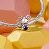 Copper Metal Sparking Cute Dog Charm Bead Components Pendant Bead Components Compatible With Authentic Original Bracelet High Quality Fine Jewelry
