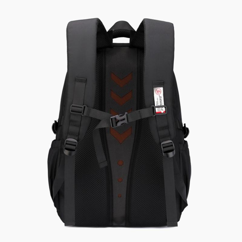 New Casual Large Capacity Multi-compartment Men's Backpack Simple Solid Color Primary School Students School Bag Lightweight Nylon Waterproof Rucksack