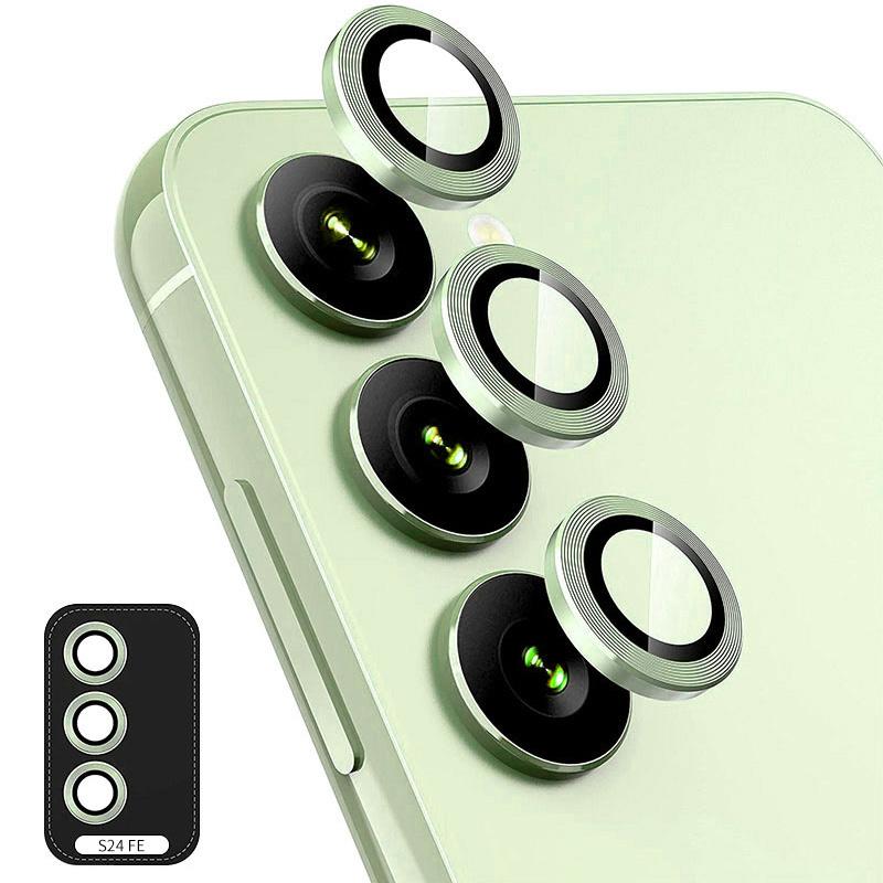 

ENKAY HAT PRINCE 1Set For Samsung Galaxy S24 FE Camera Lens Protector Metal Ring Lens Film E