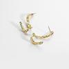 ANDYWEN 925 Sterling Silver Gold Curcubeu CZ Snake Hoop Piercing Stud Piercing Pendientes 2023 Bijuterii de lux