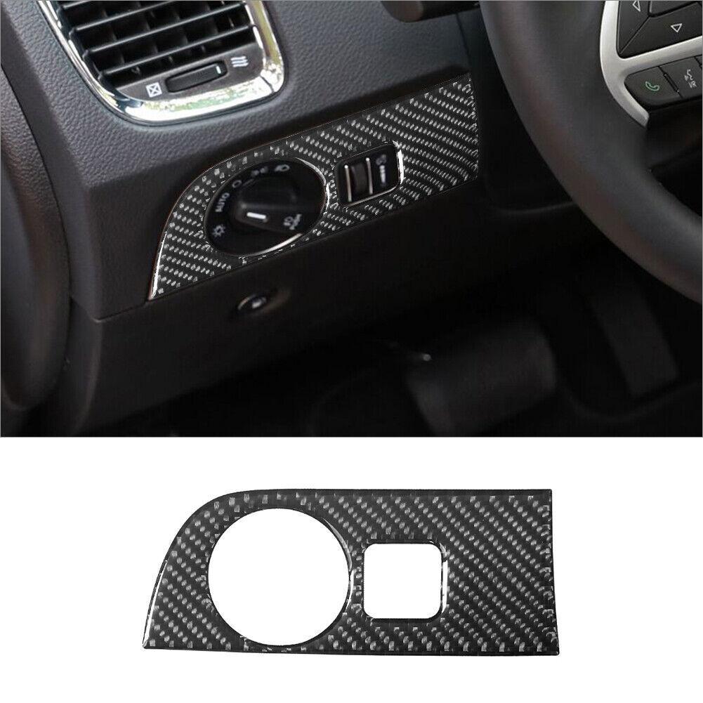 Carbon Fiber Interior Headlight Control Cover Trim For Dodge Durango 2014-