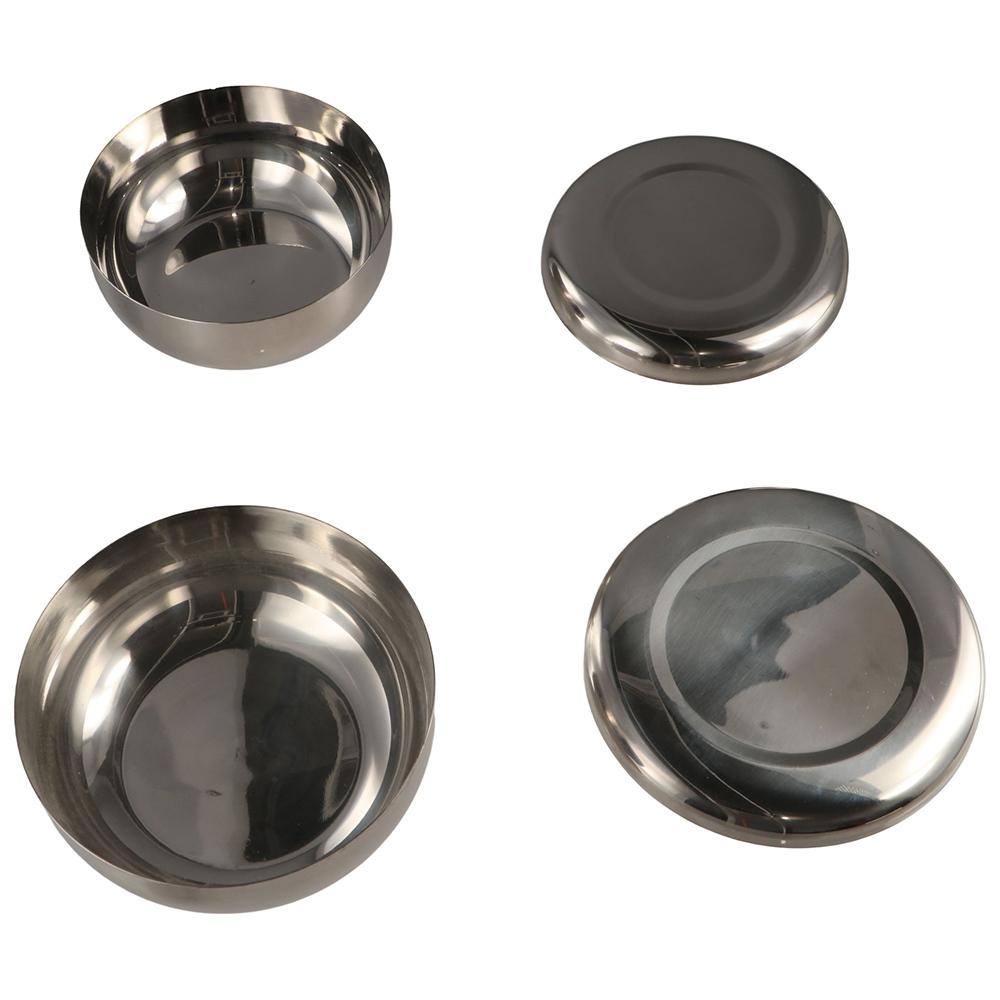 Single Layer Korean Stainless Steel Bowl With Lid Children Bowl Rice Bowl  Cream Foam