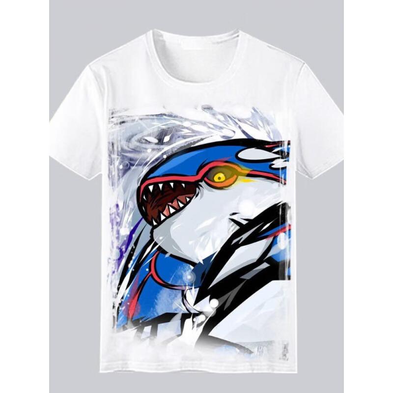 Lugia Printing Oversized Cotton T-shirt Men and Women Comfortable Fashion Y2K Children's Clothing Summer T-shirt