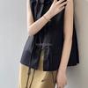 Spring Summer Chinese Style Plate Buckle Waistcoat Jacket Jacquard Stand Collar Sleeveless Retro Women Cheongsam Waistcoat